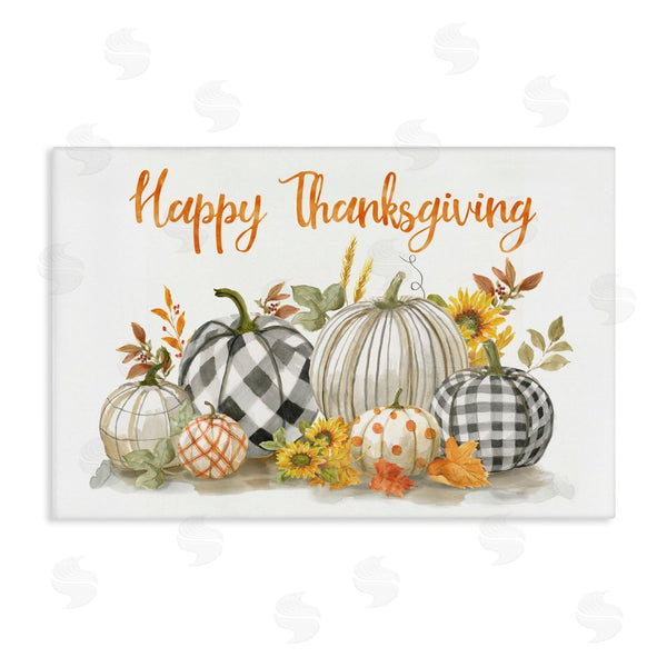 stupell industries Nan | Plaid & Patterned Thanksgiving Pumpkins