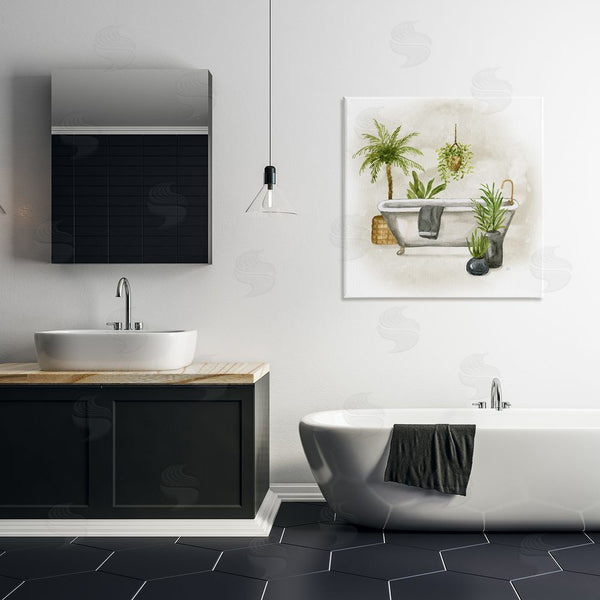 Stupell Industries Nan | Plant Filled Bathroom Wall Art