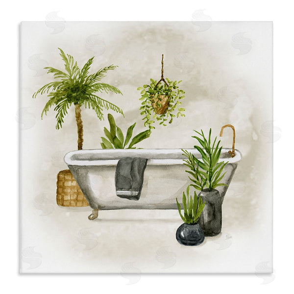 stupell industries Nan | Plant Filled Bathroom Wall Art