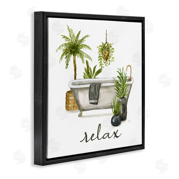 Stupell Industries Nan | Relax Tub Plants Arrangement Wall Art