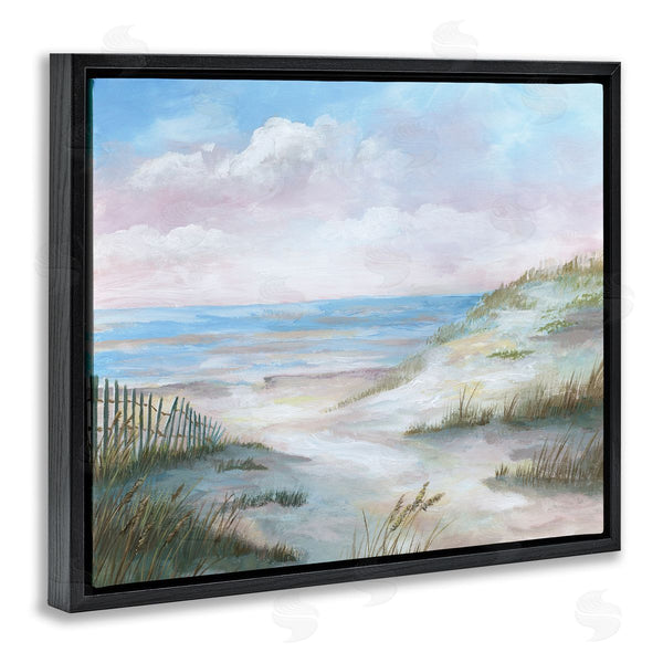 Stupell Industries Nan | Rolling Beach Sand Dunes Soft Pink Beach Sky Wall Art