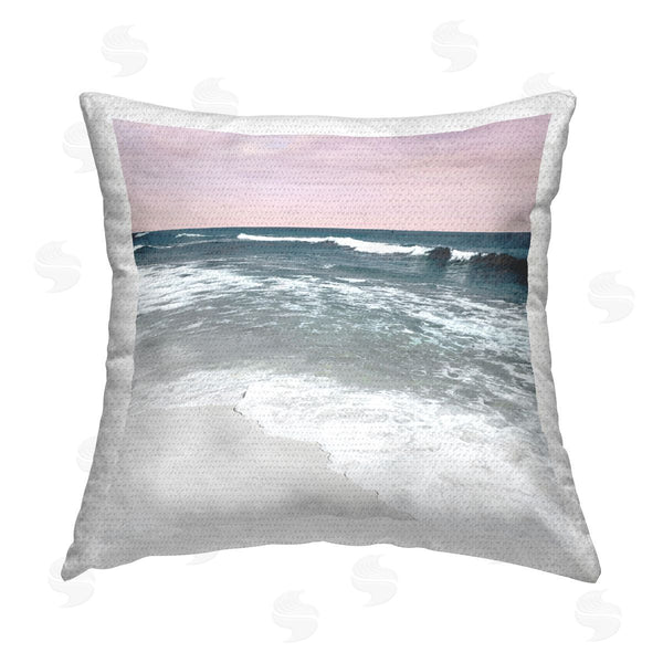 Stupell Industries Nan | Rolling Waves Seascape Printed Throw Pillow