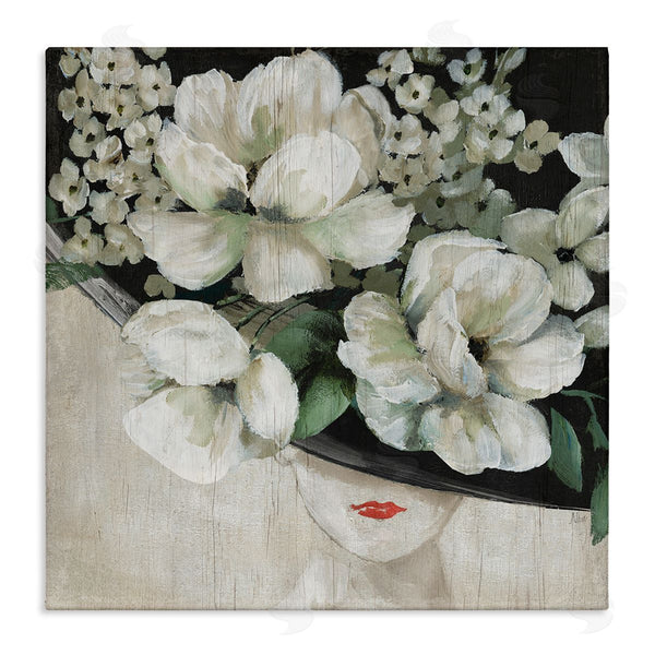 stupell industries Nan | Rustic Fashion Woman Floral Hat Wall Art