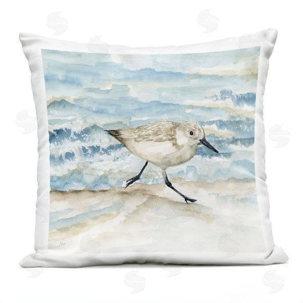 Stupell Industries Nan | Sandpiper Striding Shore Printed Throw Pillow