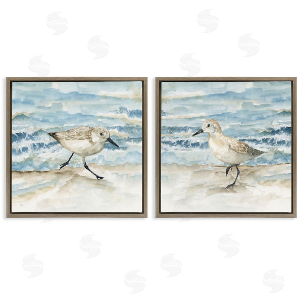 Stupell Industries Nan | Sandpipers Treading Beach Shore