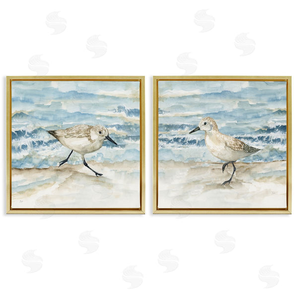 Stupell Industries Nan | Sandpipers Treading Beach Shore