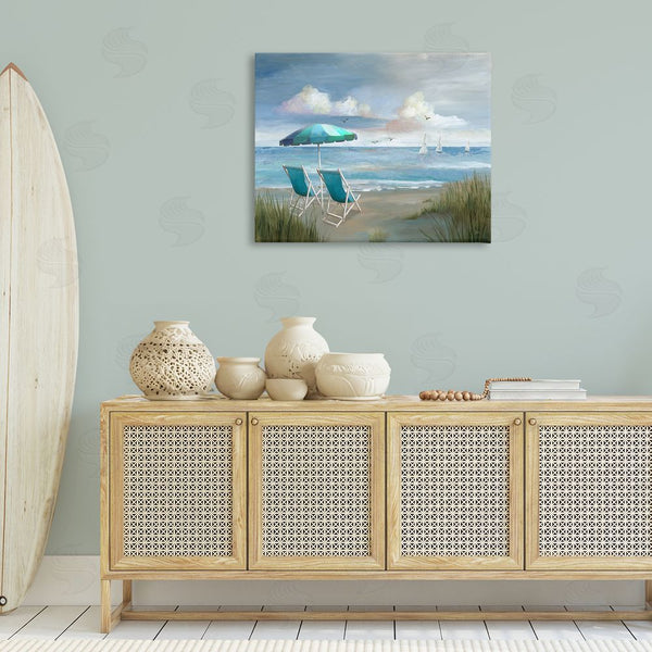 Stupell Industries Nan | Seagulls Over Calm Beach Wall Art