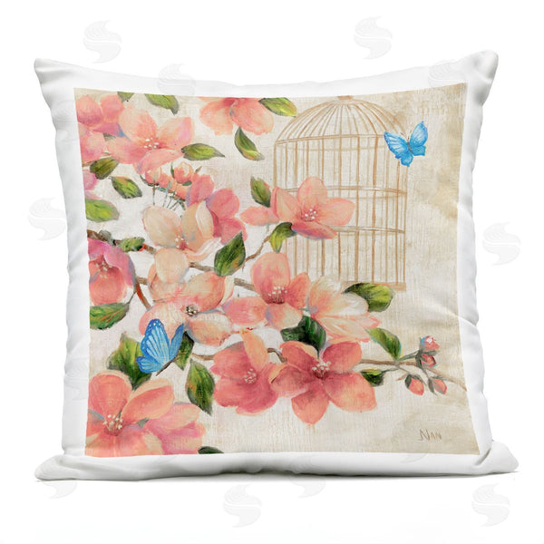 Stupell Industries Nan | Spring Fling Red Flowers Printed Throw Pillow