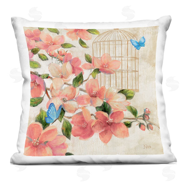 stupell industries Nan | Spring Fling Red Flowers Printed Throw Pillow