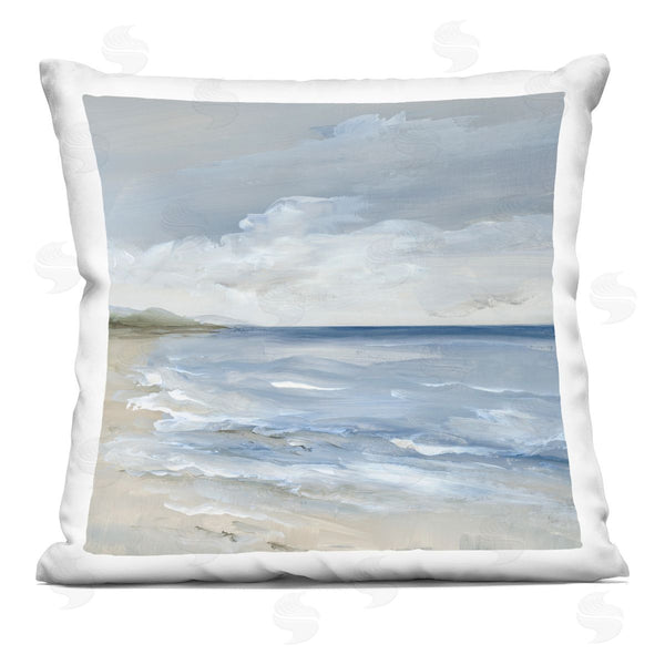 stupell industries Nan | Stormy Beach Landscape Printed Throw Pillow