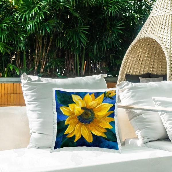 Stupell Industries Nan | Sunflower Curling Petals Printed Throw Pillow