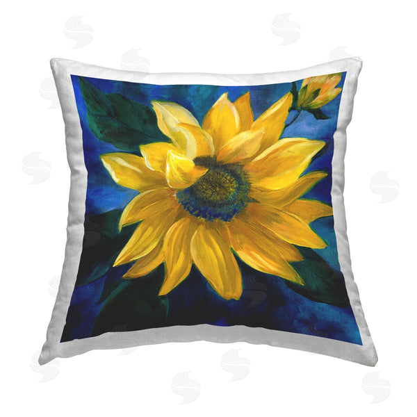 stupell industries Nan | Sunflower Curling Petals Printed Throw Pillow