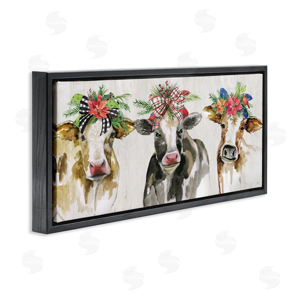 Stupell Industries Nan | Three Cows Seasonal Floral Crowns Wall Art