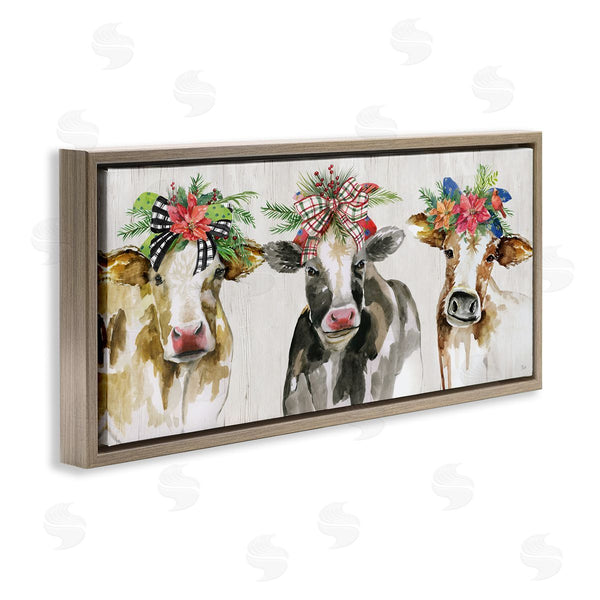 Stupell Industries Nan | Three Cows Seasonal Floral Crowns Wall Art