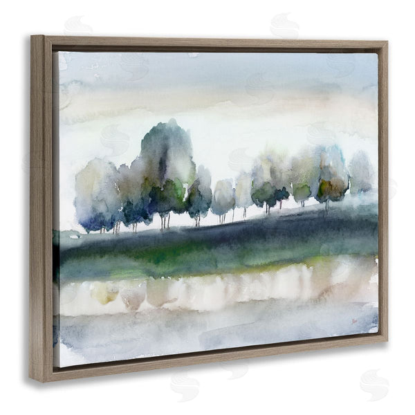 Stupell Industries Nan | Tree Orchard Flowing River Watercolor Nature Scene Wall Art