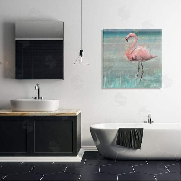 Stupell Industries Nan | Tropical Flamingo Standing Collage Wall Art