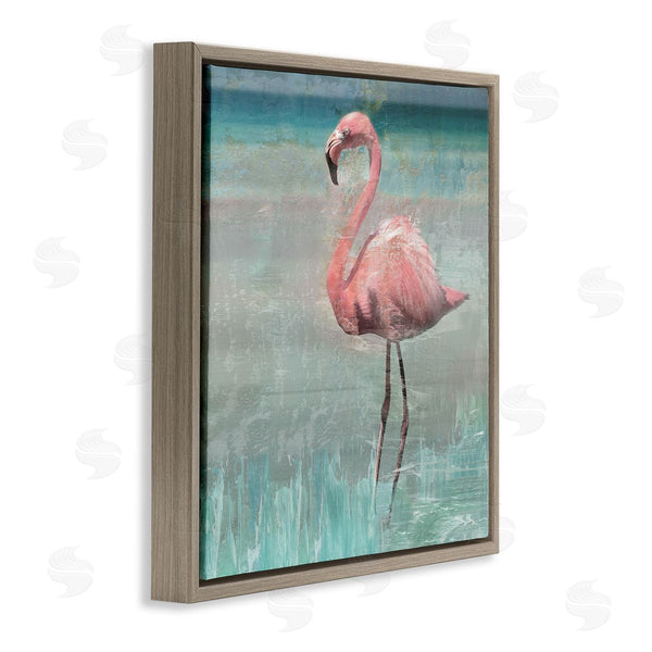 Stupell Industries Nan | Tropical Flamingo Standing Collage Wall Art