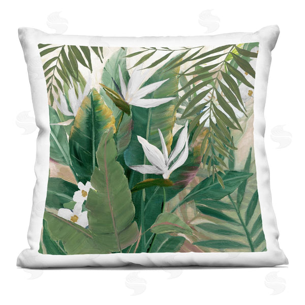 stupell industries Nan | Tropical Vegetation Bird of Paradise Printed Throw Pillow