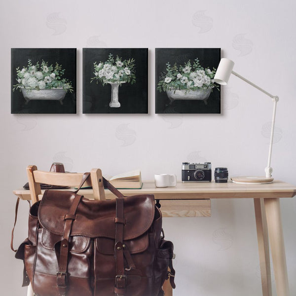 Stupell Industries Nan | Vintage Bathroom Hydrangeas Wall Art