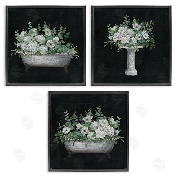 Stupell Industries Nan | Vintage Bathroom Hydrangeas Wall Art