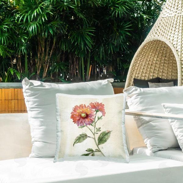 Stupell Industries Nan | Vintage Blooming Dahlia Printed Throw Pillow