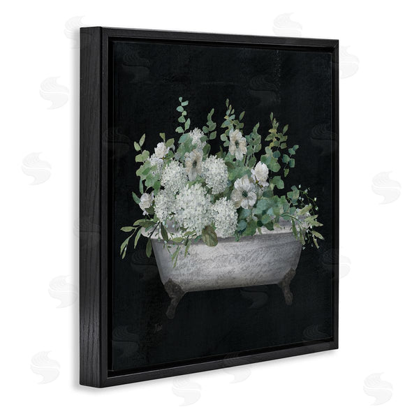 Stupell Industries Nan | Vintage Clawed Bathtub Botanical White Flower Bouquet Wall Art