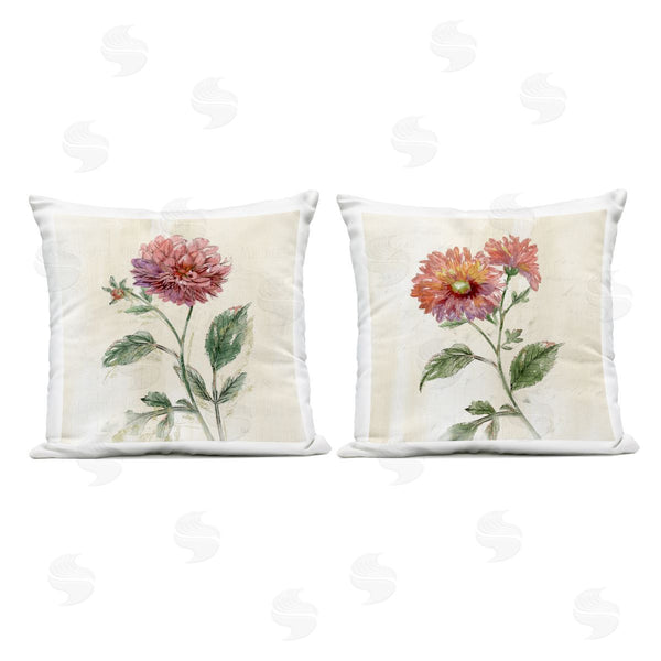Stupell Industries Nan | Vintage Dahlia & Mum Printed Throw Pillow Set