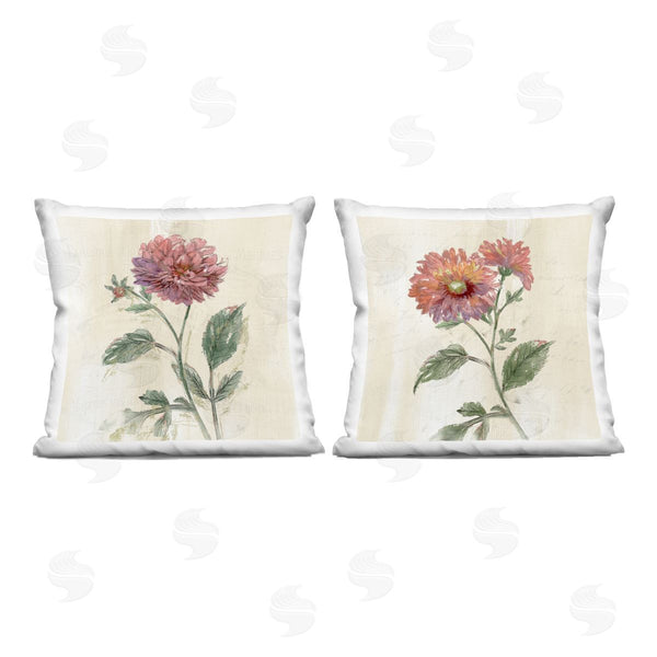 stupell industries Nan | Vintage Dahlia & Mum Printed Throw Pillow Set