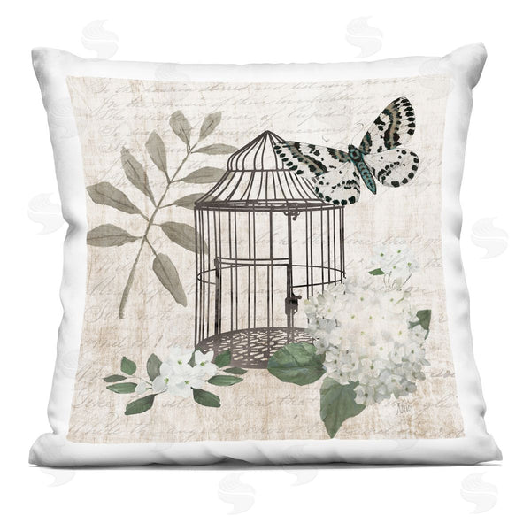 stupell industries Nan | Vintage Menagerie Butterfly Florals Printed Throw Pillow