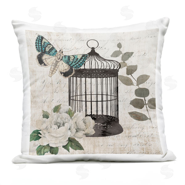 Stupell Industries Nan | Vintage Menagerie Butterfly Printed Throw Pillow