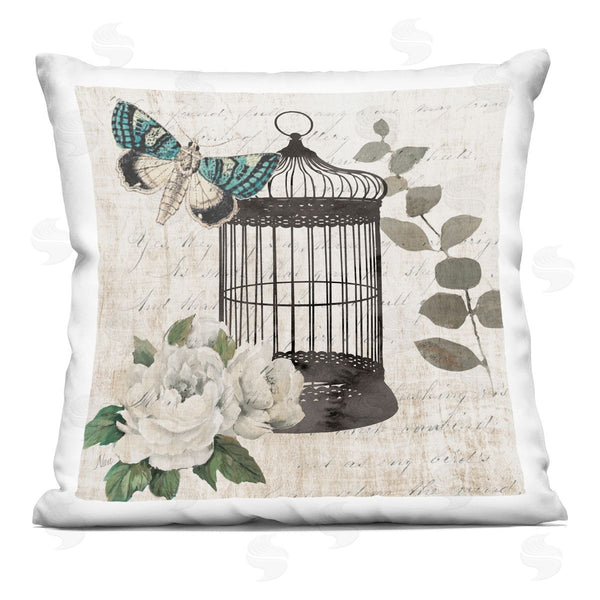 stupell industries Nan | Vintage Menagerie Butterfly Printed Throw Pillow
