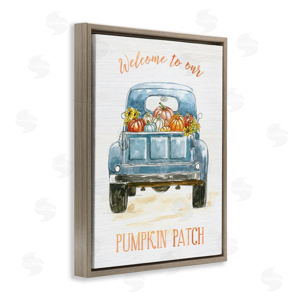 Stupell Industries Nan | Welcome To Our Pumpkin Patch Blue Farm Truck Wall Art