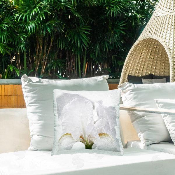 Stupell Industries Nan | White Iris Close Up Printed Throw Pillow