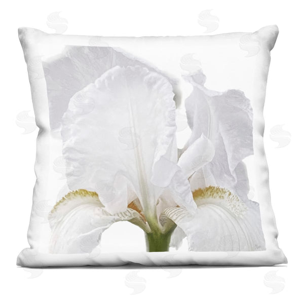 stupell industries Nan | White Iris Close Up Printed Throw Pillow