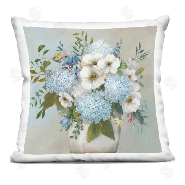 stupell industries Nan | Wild Hydrangea & Magnolias Printed Throw Pillow