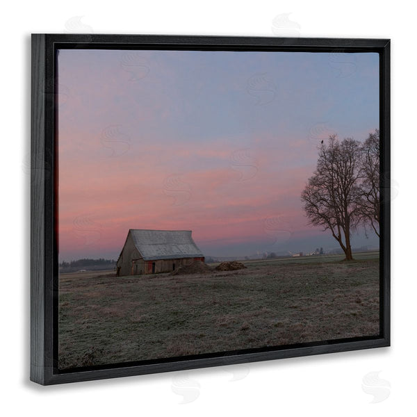 Stupell Industries Nancy Crowell | Lone Grassland Cabin Rural Trees Sunset Sky Wall Art