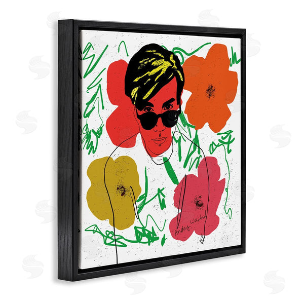 Stupell Industries Nancy Ferrara | Andy In Glasses Expressive Artist Abstract Flowers Wall Art