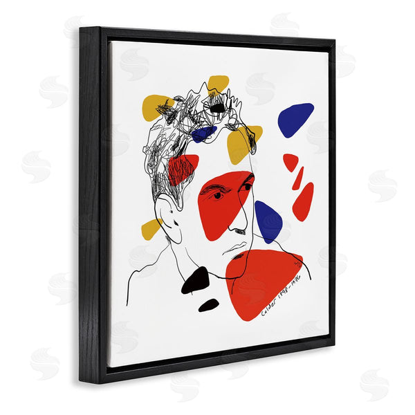 Stupell Industries Nancy Ferrara | Calder Artist Abstract Portrait Primary Pop Shapes