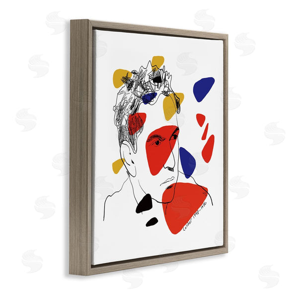 Stupell Industries Nancy Ferrara | Calder Artist Abstract Portrait Primary Pop Shapes