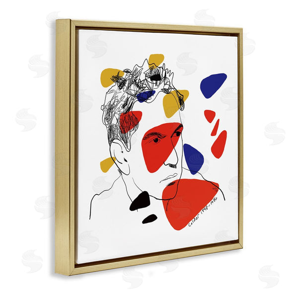 Stupell Industries Nancy Ferrara | Calder Artist Abstract Portrait Primary Pop Shapes