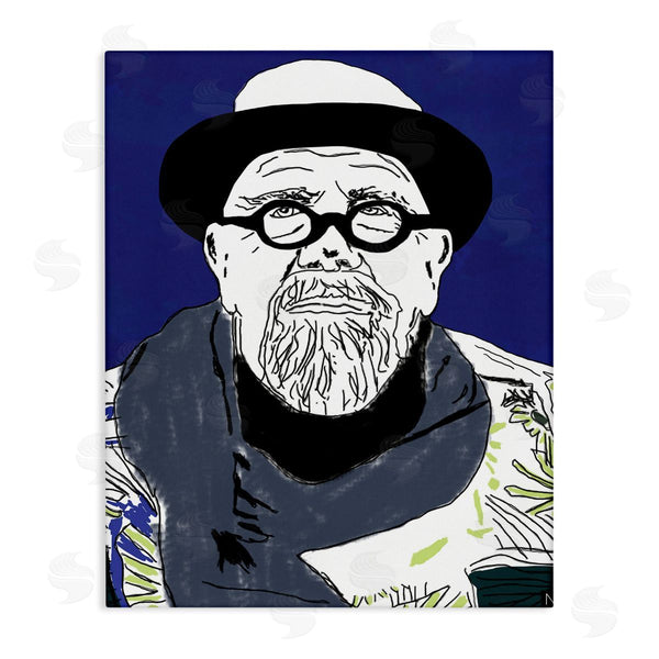 stupell industries Nancy Ferrara | Chuck in Winter Attire Abstract Artist Portrait