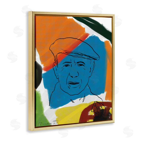 Stupell Industries Nancy Ferrara | Modern Picasso Portrait Vibrant Abstract Shapes