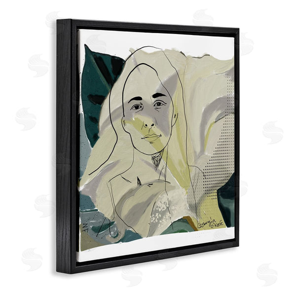 Stupell Industries Nancy Ferrara | O'Keefe Artist Portrait Off-White Lily Floral Wall Art