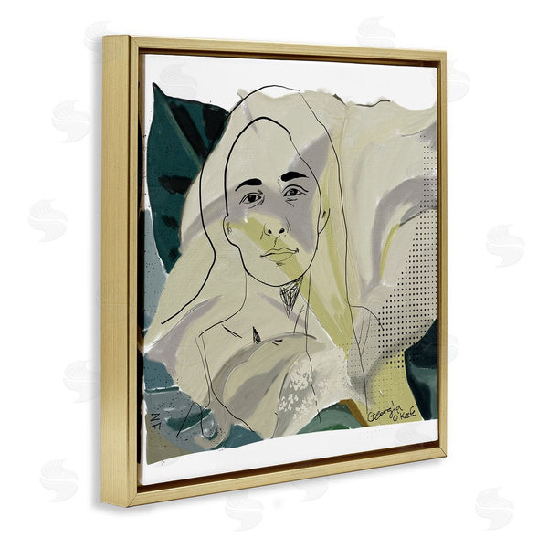 Stupell Industries Nancy Ferrara | O'Keefe Artist Portrait Off-White Lily Floral Wall Art