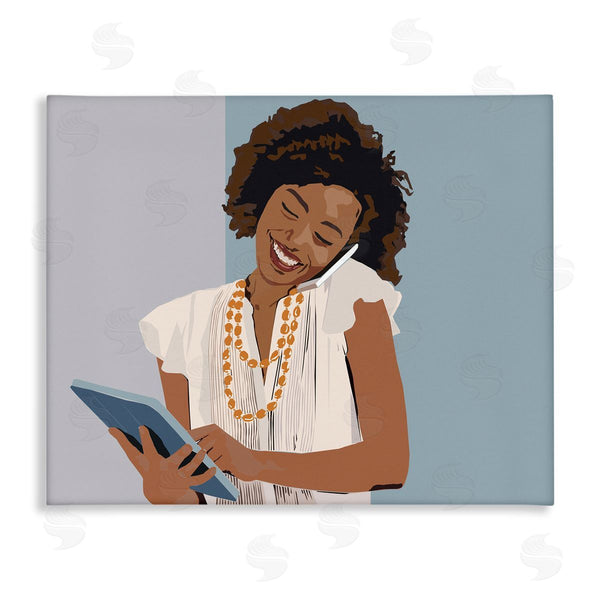 stupell industries Nancy Ferrara | Professional Woman With Tablet Office Portrait