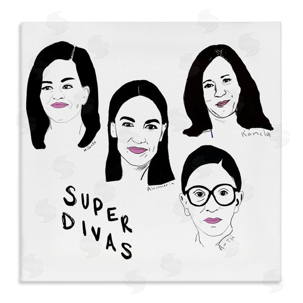 stupell industries Nancy Ferrara | Super Divas Phrase Prominent Female Political Figures