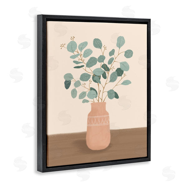 Stupell Industries Nancy McKenzie | Boho Botanical Leaf Branches Southwestern Geometric Vase Wall Art