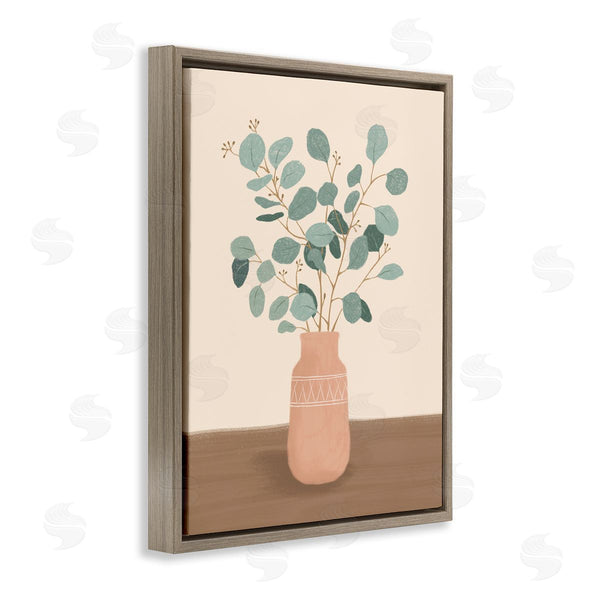 Stupell Industries Nancy McKenzie | Boho Botanical Leaf Branches Southwestern Geometric Vase Wall Art