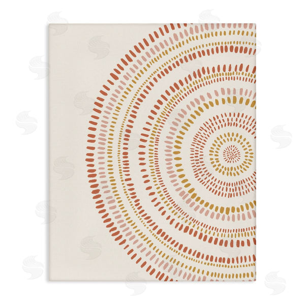stupell industries Nancy McKenzie | Boho Circle Striped Pattern Abstract Red Yellow Tones Wall Art