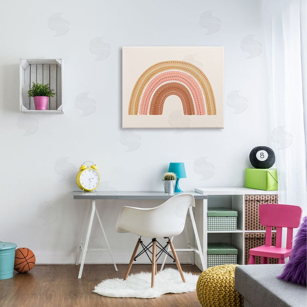 Stupell Industries Nancy McKenzie | Earthly Boho Rainbow Embroidery Stitch Inspired Pattern Wall Art